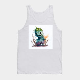 Cute Watercolor Tattered Wraith Tank Top